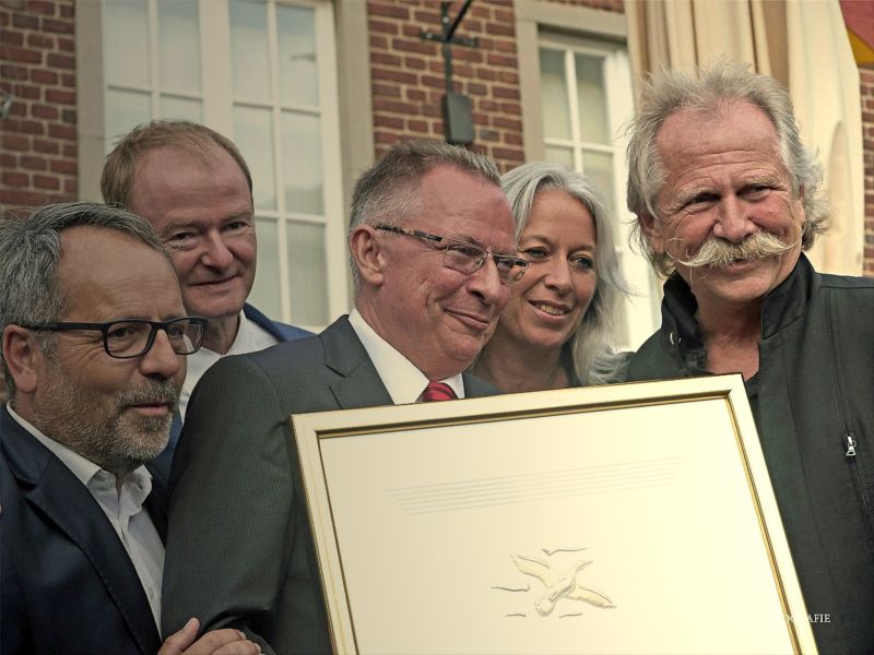 Henning Krautmacher · Landrat Stephan Pusch · Chefredakteur Thomas Thelen · Roland Simons · Goldene Schlemmer-Ente KUBISCH FOTOGRAFIE · Henning Krautmacher